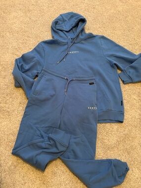 Blue Hoodie & Sweatpants Set
